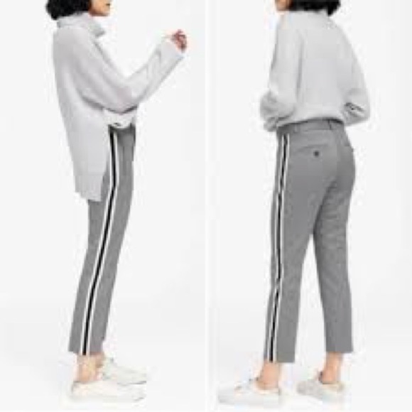 Banana Republic Gray Striped Sloan Pants Career Slacks Business Casual Office - Picture 10 of 13